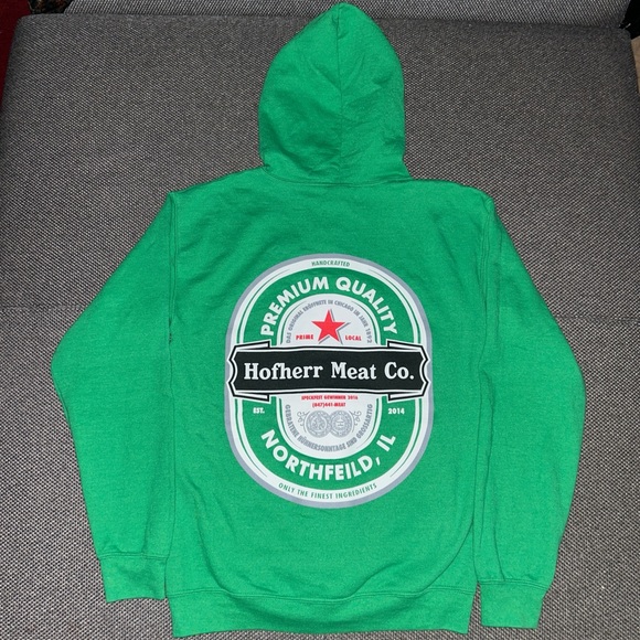 Heineken Beer Style Green Full Zip Hoodie